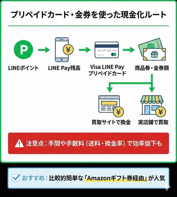 プリペイドカードや金券を利用する手段