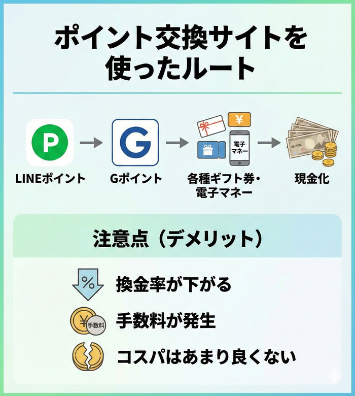 ポイント交換サイトを使ったルート