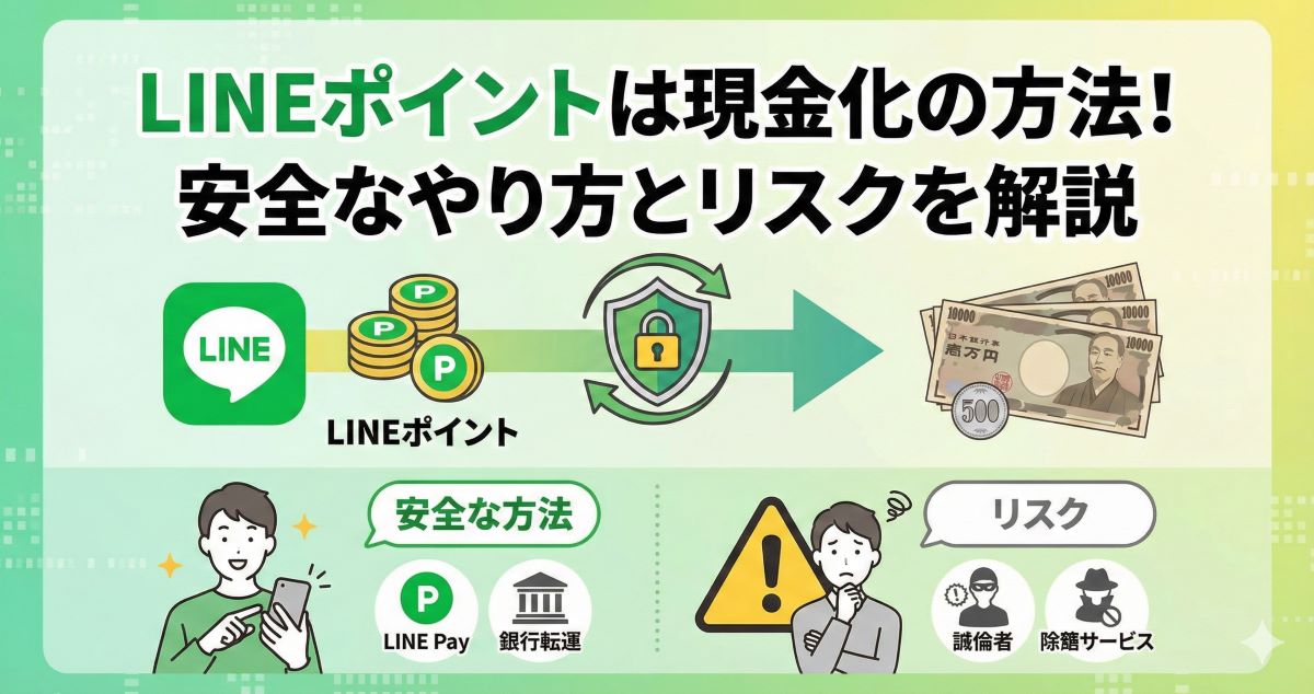 LINEポイントを現金化する方法！安全なやり方とリスクを解説