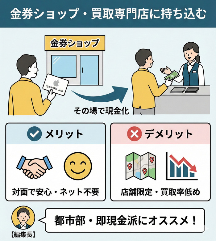 金券ショップ・買取専門店に持ち込む