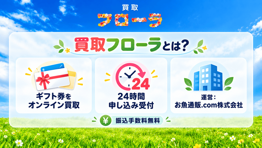 買取フローラとは？お魚通販.comが運営するギフト券買取サイト