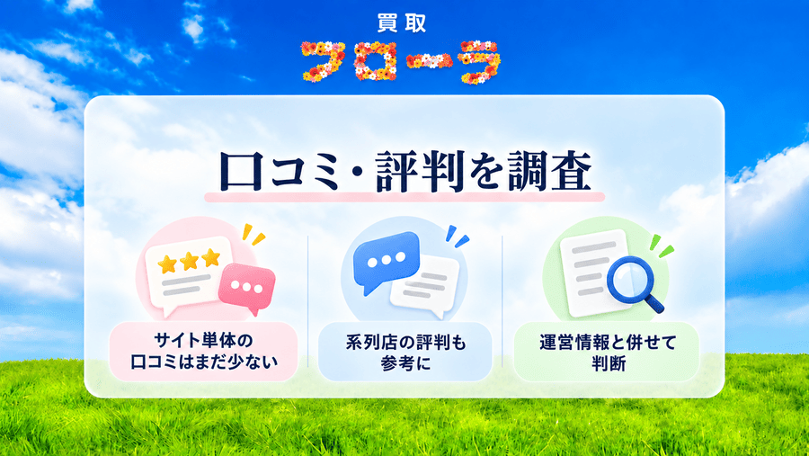 買取フローラの口コミ・評判を調査