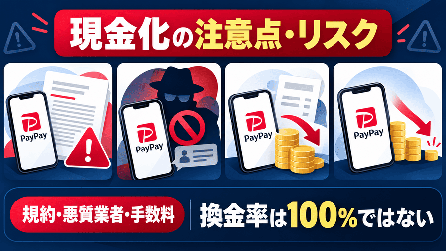PayPayマネーライト現金化の注意点・リスク
